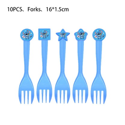 Stitch Party Supplies für Kinder Lilo und Stitch Geburtstag Party Dekorationen Luftballons Banner Tischdecke Hintergrund Geschirr