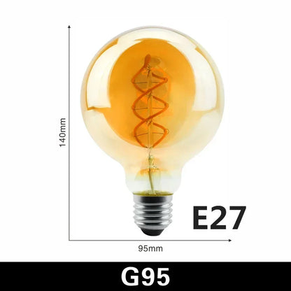 E14 E27 Spirale Licht G80 G95 G125 LED Glühlampe 220V 4W 2200K Retro Vintage Lampen dekorative Beleuchtung dimmbare Edison Lampe.