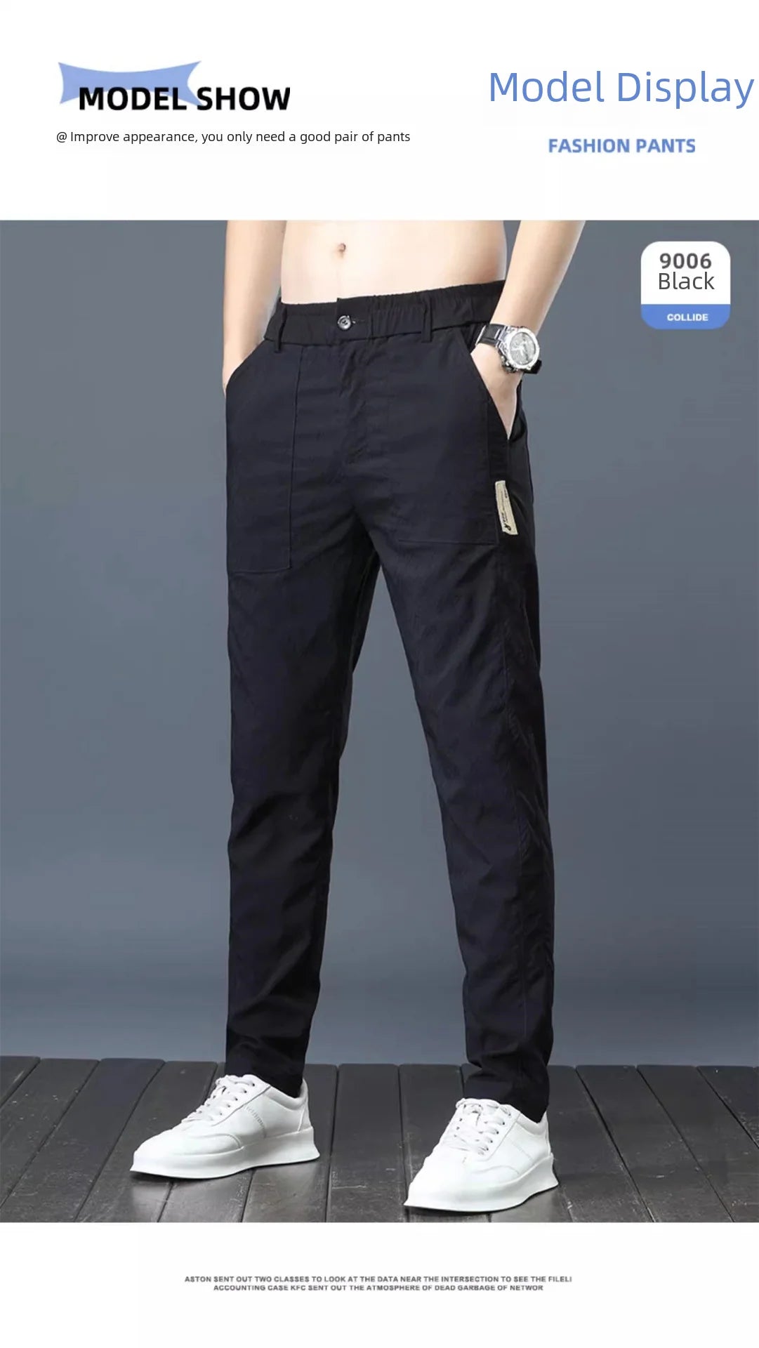 Men's Ice Silk Ultra-thin Casual Pants Korean-style Trendy Loose-fit Straight-leg Lightweight Quick-dry Long Trousers For Summer.