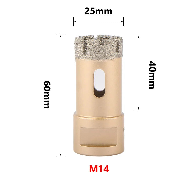 6mm-120mm M14 Gewinde Gelötete Diamantkernbohrer Lochsäge Keramikfliesen Granit Marmor Lochöffner Werkzeuge Trockenbohrer