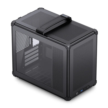 JONSBO C6 MAX Desktop M-ATX Case Type-c Side Transparent Handheld Portable Computer Small Chassis ATX Power Supply