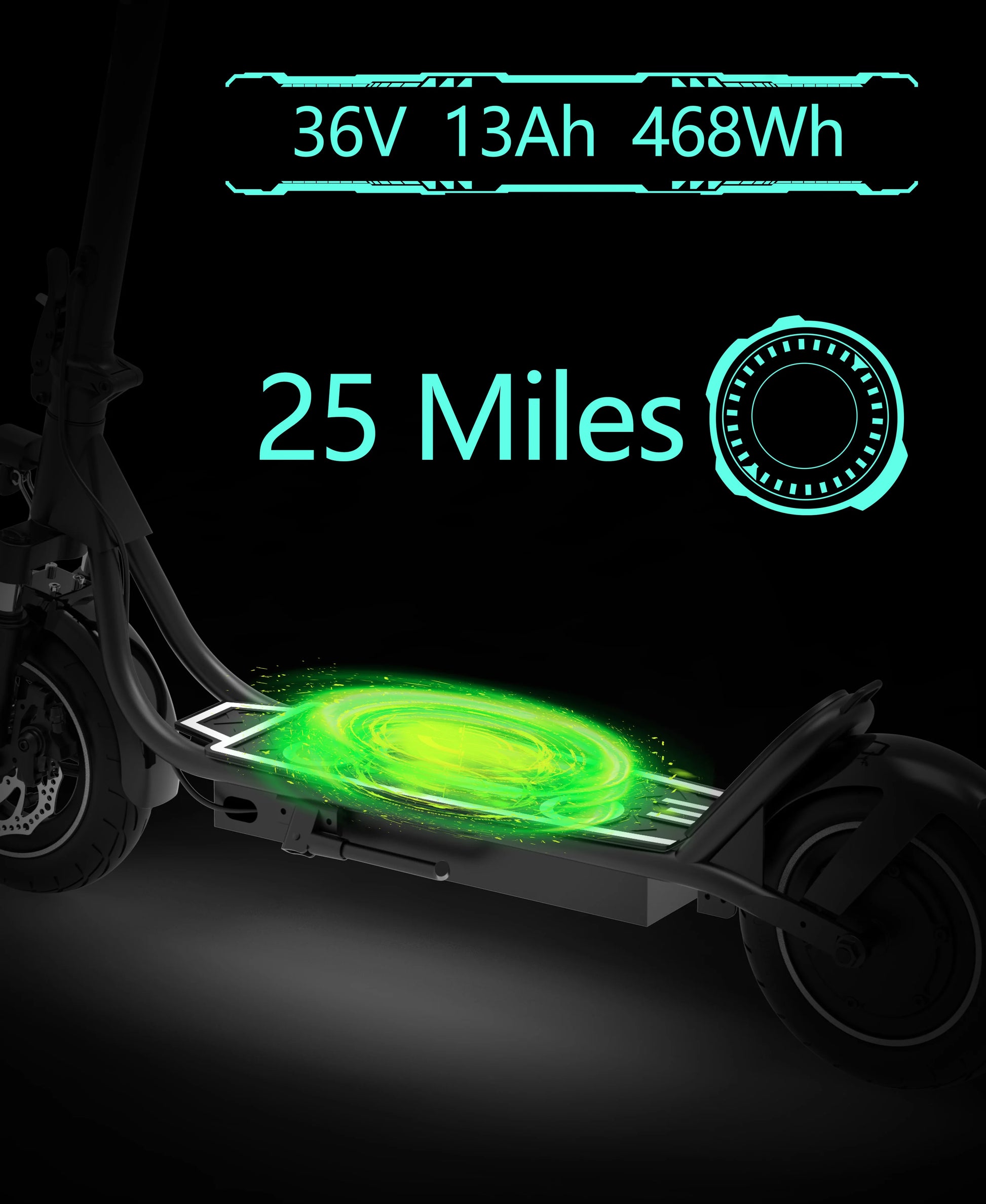 DriveTron DT01 Electric Scooter Adults 36V 13Ah Escooter Long Range 25 Miles Lightweight Kick Scooter.