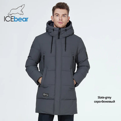 ICEbear 2023 winter jackets for men casual cotton coat mid-length Puffer parkas MWD3061D