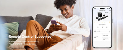 ULTIMEA 7.1Ch Soundbar with Dolby Atmos, APP Control, Surround Sound System for TV, 4 Wired Surround Speakers, Sound Bar for TV.