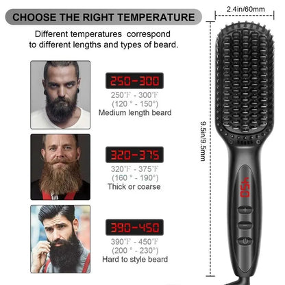 3 in 1 Electric Straightener Beard Straightener Hair Straightener With Teeth Curly Beards Magic Brush Comb For Man and Women.