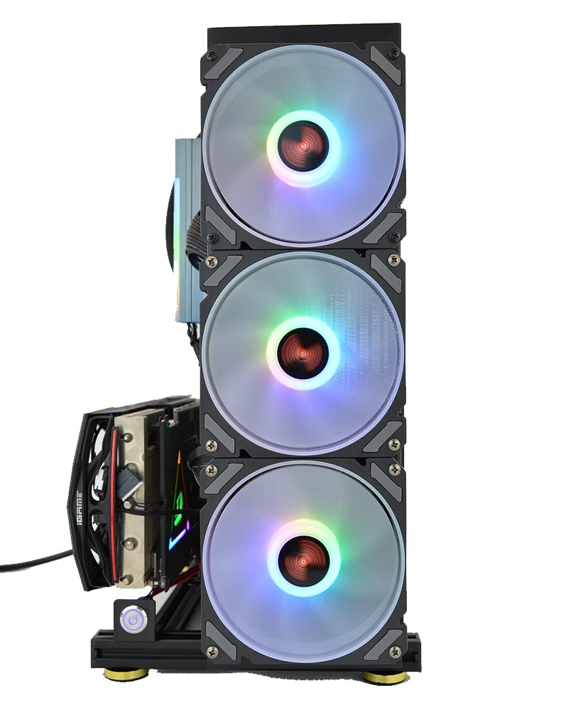 Open Computer Case Frame DIY Creative Rack Mini ITX MATX Gamer Cabinet ATX Air/Water Cooler 360 Desktop PC Gaming Chassis.