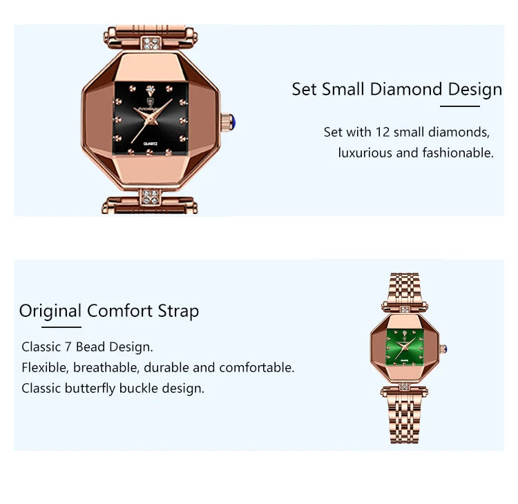 POEDAGAR Luxury Brand Women Watch Stainless Stain Waterproof Quartz Watches For Woman Fashion Simple Rose Gold Ladies Watch Gift.