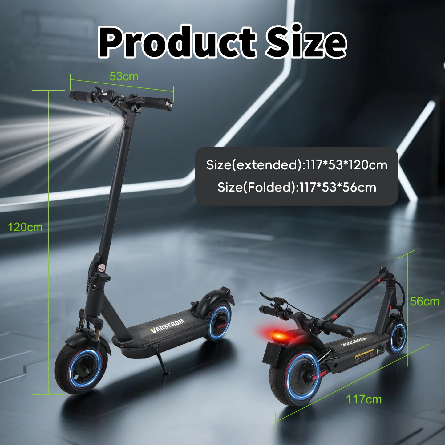 Scooter Electric Scooter Peak 1000W 48V 15.6Ah Li-ion Cell Powerful Foldable Electric Kick Scooter 10" Smart Display Support APP.