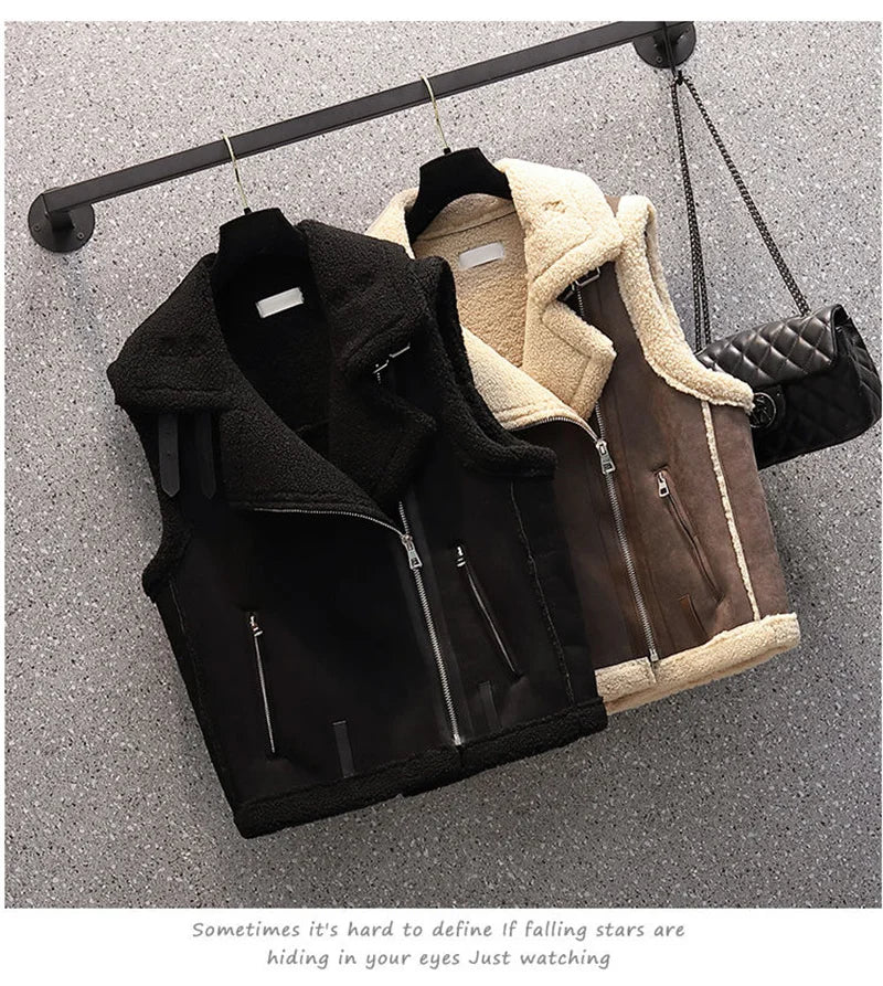 Ärmellose Jacke weibliche Pu Leder Weste Mantel Frauen 2024 Herbst Winter neue Motorrad Weste lose Oberbekleidung Roman beliebte Top.