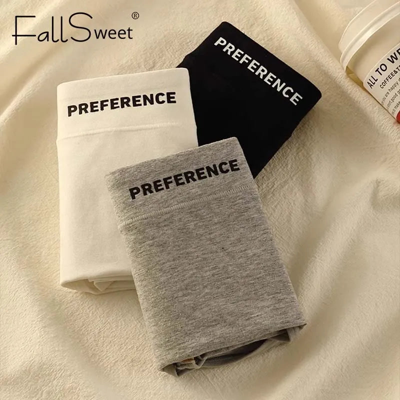 FallSweet 3PCS Seamless Women High Waist Briefs Panties Breathable Cotton Underwear Female Sexy Underpants Large Size Lingerie.