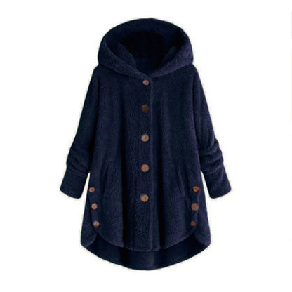 Herbst Wintermantel Frauen warme Teddybär Mantel Woll jacke weibliche Plüsch mantel Kapuzen jacke neue Damen mäntel einfarbige Jacke