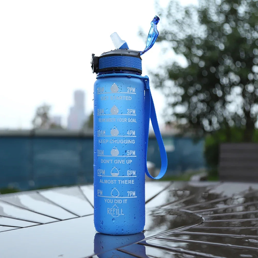 1 Liter Water Bottle Motivational Sport Water Bottle Leakproof Bottles Drinking Outdoor Travel Gym Fitness Jugs for Kitchen Cups.