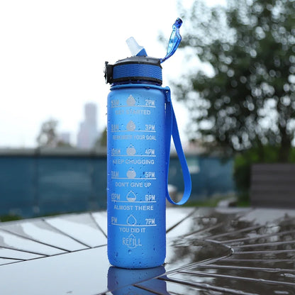 1 Liter Water Bottle Motivational Sport Water Bottle Leakproof Bottles Drinking Outdoor Travel Gym Fitness Jugs for Kitchen Cups.