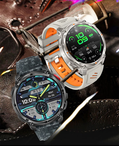 2025 New Military T-Rex 3 Smart Watch Men 1100mAh Battery AMOLED  IP68 Waterproof Outdoor Compass Bluetooth CallSport Smartwatch