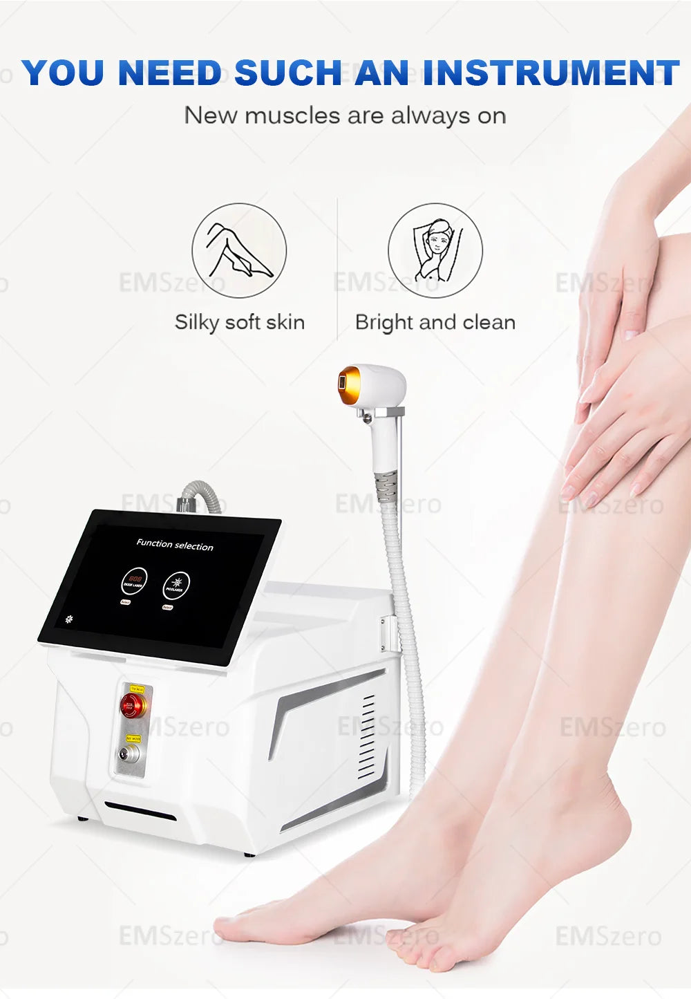 3000W Diode Laser Freezing Point Painless Hair Removal Picosecond Laser 532/1220/1064/755 Tattoo Removal Two In One Machine.