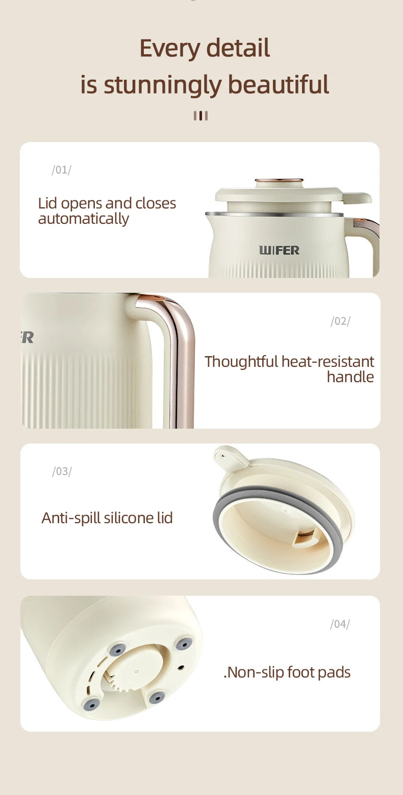 Automatic Soy Milk Machine Multifunctional Juicer Blender Home Wall Breaking Machine Soybean Milk Maker Breakfast Machine 220V