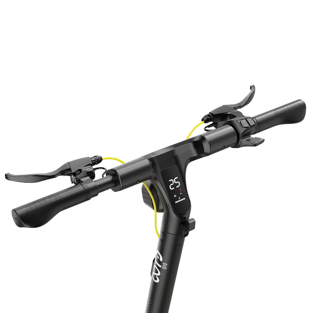 OOTD S10 Folding Electric Scooter 10 Inch Tires 1400W Motor 25km/h Max Speed 48V 20Ah Battery for 60-70km Range 120KG Max Load.