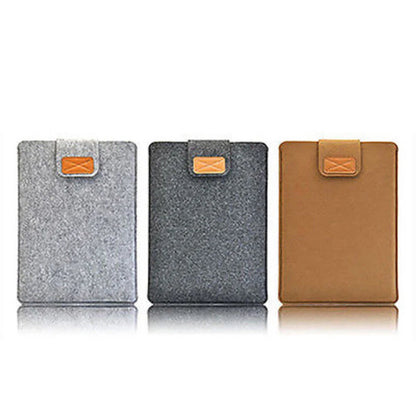 Felt Sleeve Slim Tablet Case Cover Bag for MacBooks Air Pro 11 13 15 Inch Solid Color Tablet Storage Bag.