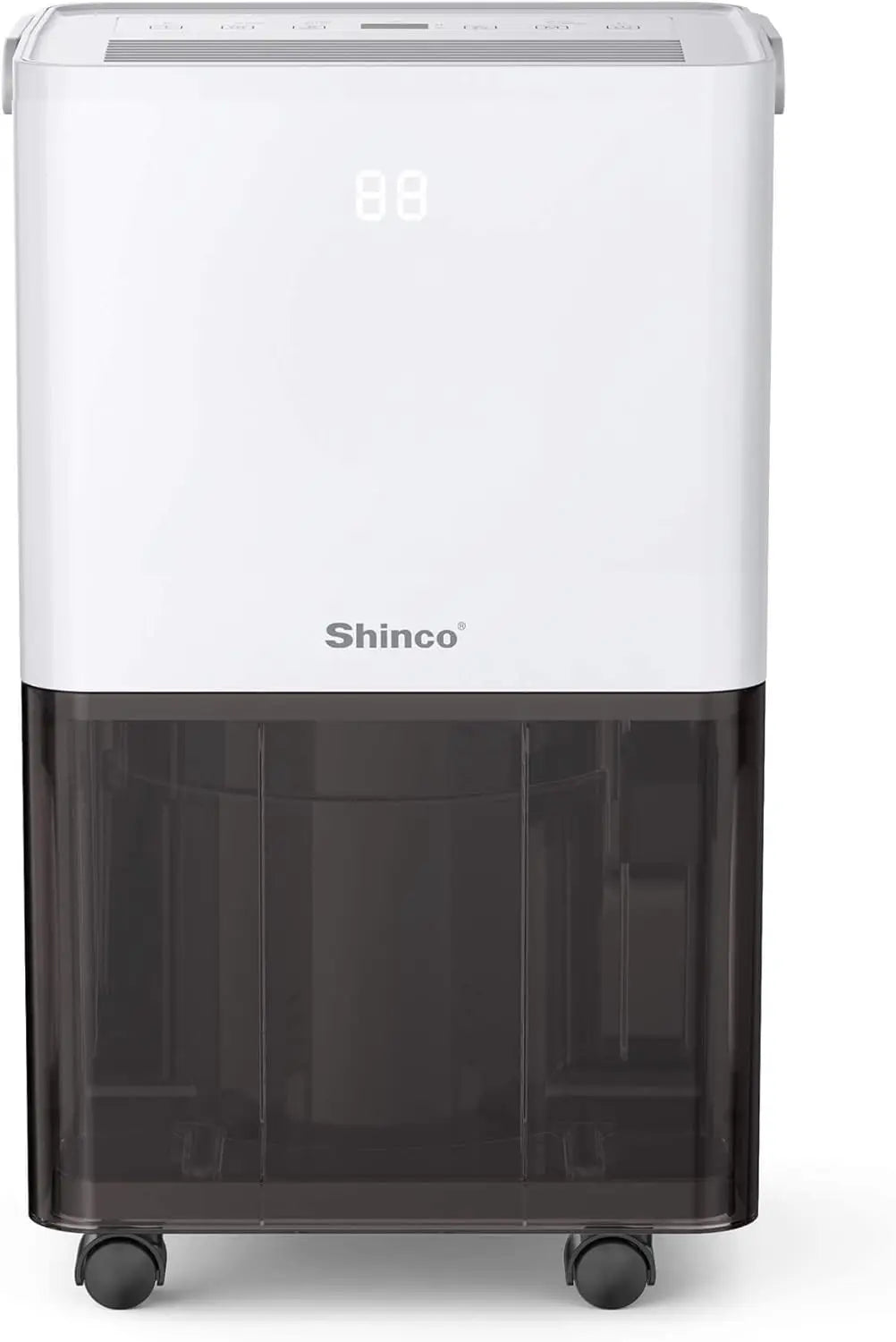 SHINCO Electric Dehumidifier, 10 L, Room Dehumidifier with Moisture Sensor, for 45 m³ (15 m²), Energy Saving, Drain Hose.
