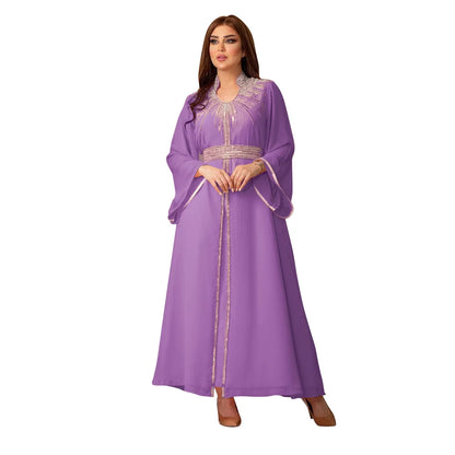 Floral Bedruckte Abaya Arabisch Langes Kleid Frauen Muslimischen Marokkanischen Kaftan Robe Golf Jalabiya Dubai Islam Türkei Kleider Ramadan Kleid