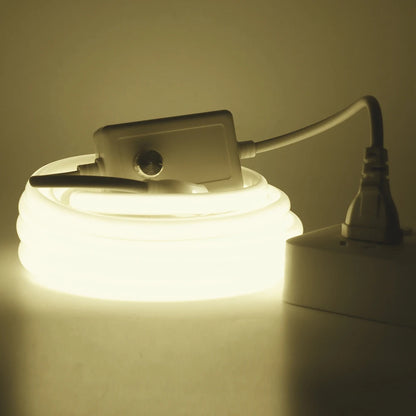 Dimmable COB LED Neon Light Strip 220V Dimmer Power Kit Waterproof 10 Colors 5m 10m 20m 30m 0.5m 288LEDs/m Flex Tube Lamp Decor