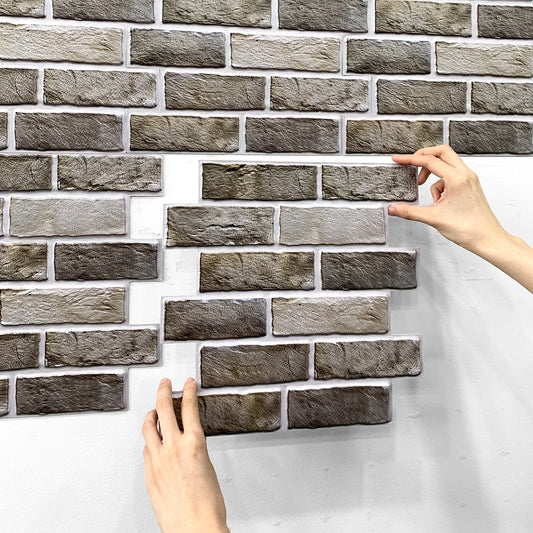 1/10pcs 3D Wall Sticker Self-adhesive Faux Brick Wall Panel Peel and Stick Kitchen Tile Backsplash Bathroom Wall Tile Sticker