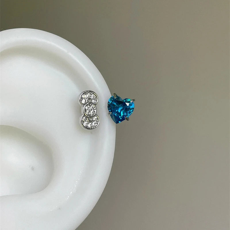 1 PCS Star Silver Color 316L Stainless Steel Ear Bone Nail for Women New Fashion Allergy Prevention Jewelry Gifts