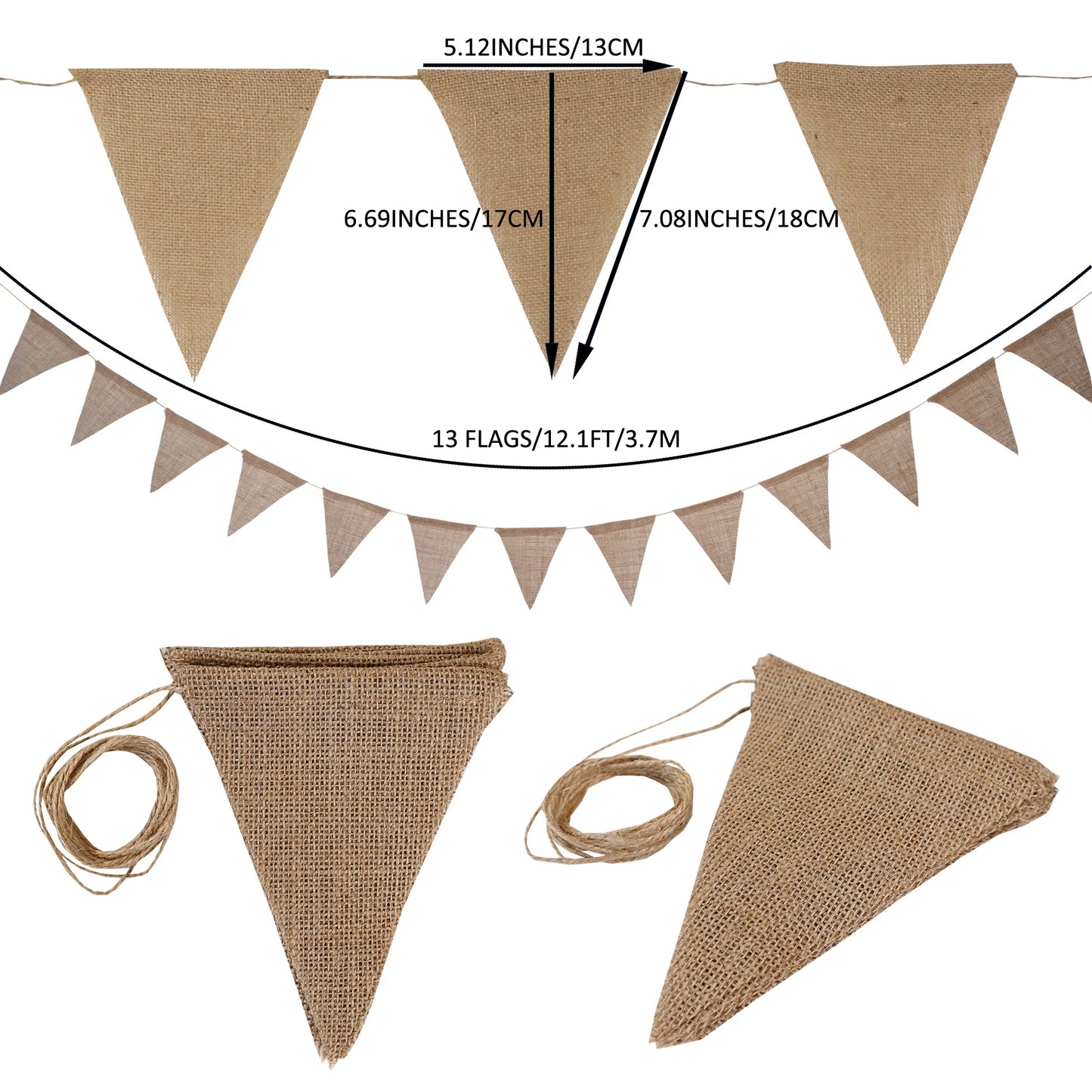 12 Flaggen/13 Flaggen, Wimpelflaggen, Sessische Hochzeit, Party, Dekoration, Wimpelkette, Vintage-Foto-Requisite, Banner, Zuhause, Babyparty, Karneval, Girlande.