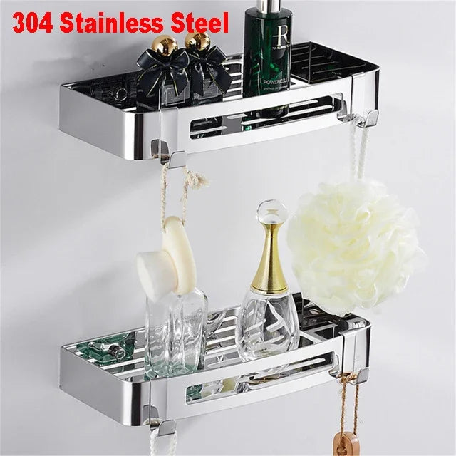 1/2/3 Schichten Eckduschregal Badezimmer Shampoo Duschregal Halter 304 Edelstahl Schlagfrei Küchenstativ Eckständer