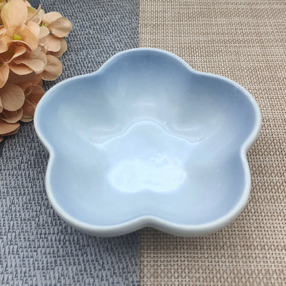 5'' Elevated Flower Design Ceramic Cat Bowl, Pet Food Dish, Small Dish Dip Dish, Deep Feeders, for Home Kitchen Supplies Gift.