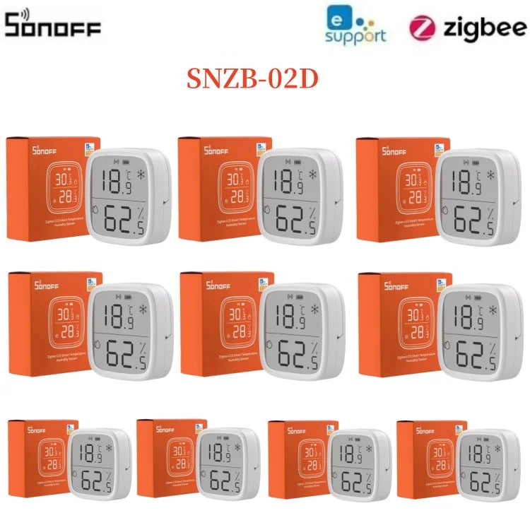SONOFF SNZB 02D Zigbee Temperatur-Feuchtigkeitssensor SNZB-02D mit LCD-Bildschirm für EWeLink SONOFF ZigBee Bridge Alexa Alice