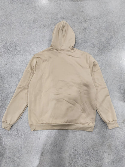 Men's Loose Fit Heavyweight American-Style Casual Sportswear Jacket fleece Lined Hooded Sweatshirt for Winter