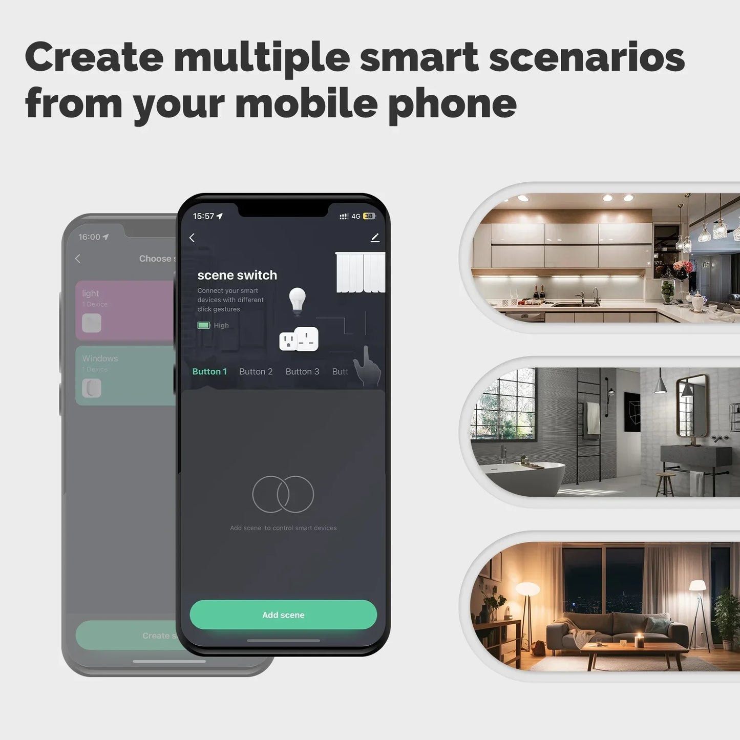 MOES ZigBee Szenenschalter, 4-fach, kabellos, 12 Drucktasten, Tuya-Controller, Automatisierungsszenario, batteriebetrieben, funktioniert mit Smart Life.