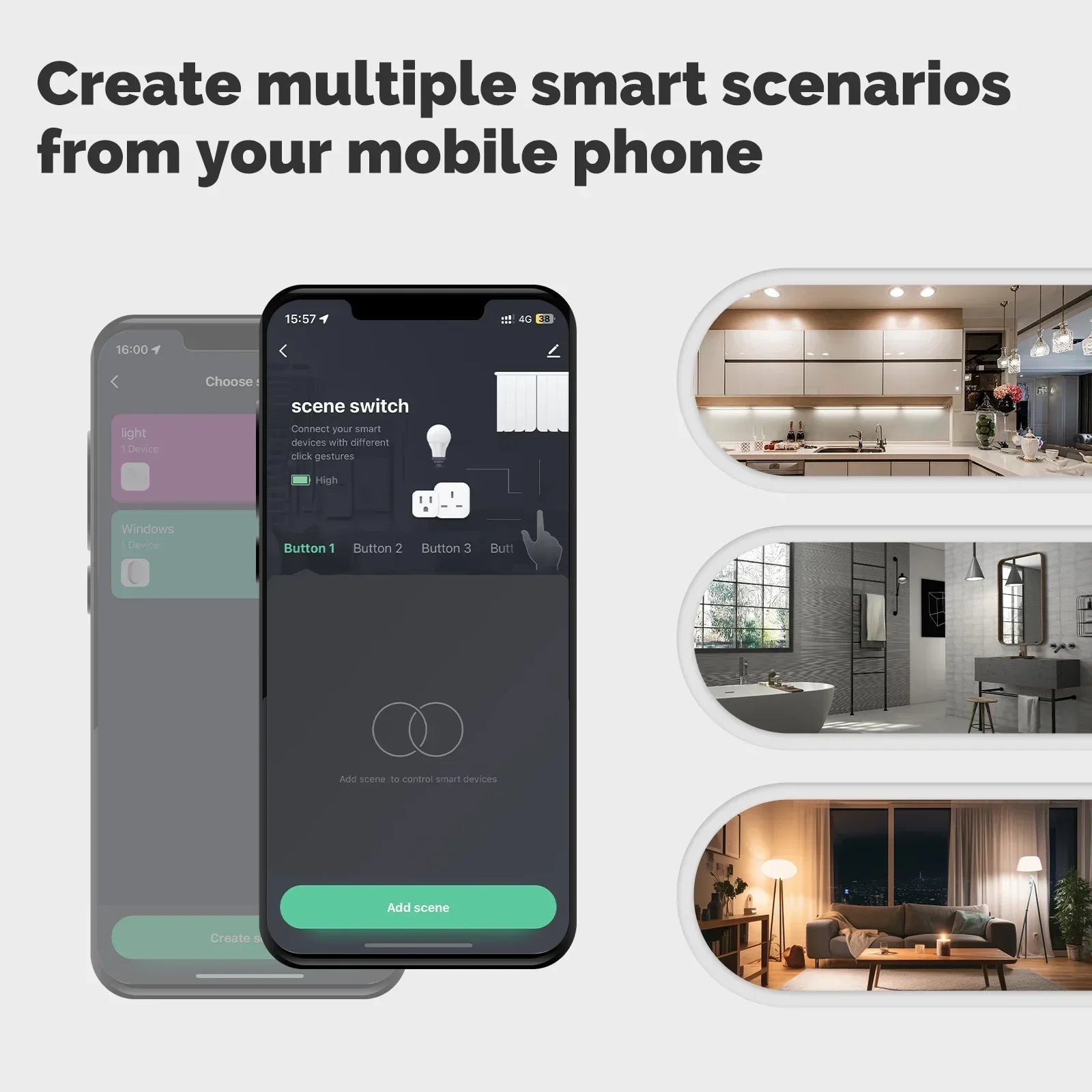 MOES ZigBee Szenenschalter, 4-fach, kabellos, 12 Drucktasten, Tuya-Controller, Automatisierungsszenario, batteriebetrieben, funktioniert mit Smart Life.
