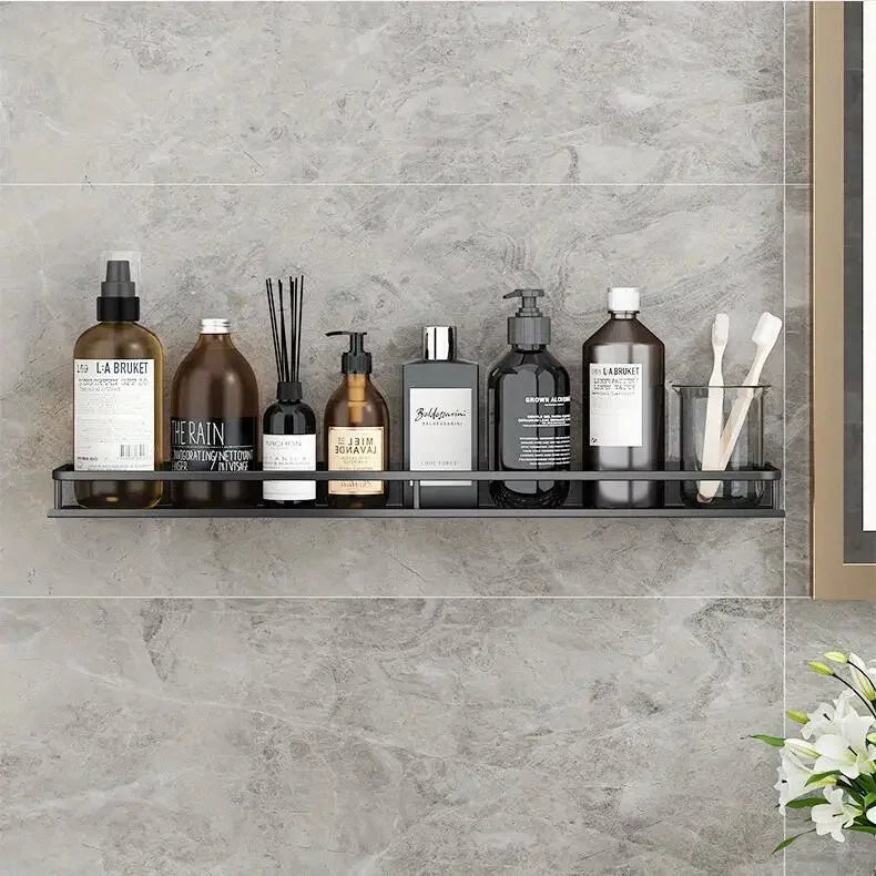 Badezimmer-Aufbewahrungsregal aus Aluminium, wandmontiertes kosmetisches Aufbewahrungsregal, geeignet für die Aufbewahrung von Badezimmerartikeln