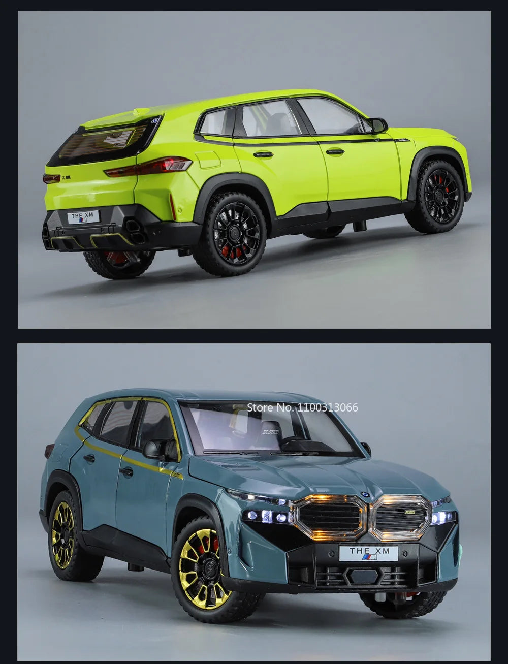 1/24 The XM Alloy Car Models Toy Diecasts Off-road Vehicles with Light Sound Pull Back Function SUV Car Toys for Kids Boys Gifts