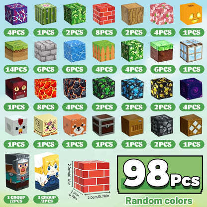 Magnetic Building Blocks Magnet Cube Set STEM Montessori Sensory Toy for Kids Boys Girls Ages 3+ DIY Model Children.