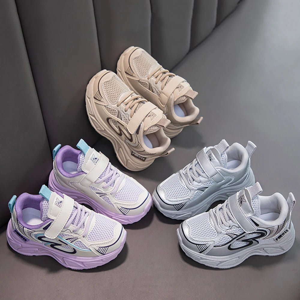 Autumn Children Sport Shoes Mesh Breathable Teenager Kid's Sneakers Boy's Girl's Running Shoes Trend Fashion Sport Shoes.