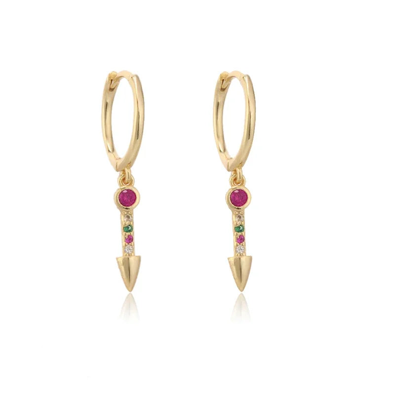 Silver Gold Color Hoop Earring Trendy Punk Hip Hop Rivet Ear Rings for Women Gothic Party Jewelry Pendientes Orecchini 2025.