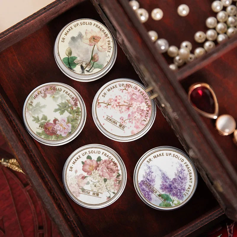 Long Lasting Scent for Romantic Souls For Dating Ladies Solid Perfume Exquisite Floral Solid Balm Magnolia Orchid Gardenia.