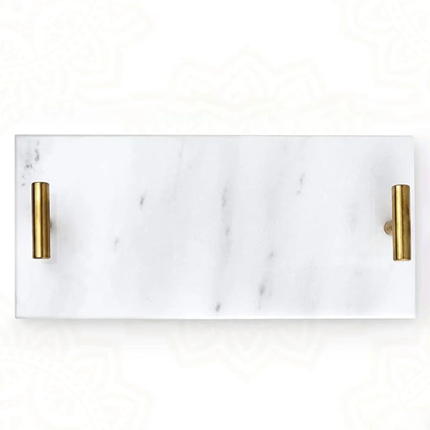 Guest Towel Holder Tray for Bathroom, 100% Natural White Marble Tray - Napkin Storage for-Bathroom, Decorative Vanity Stone Tray.