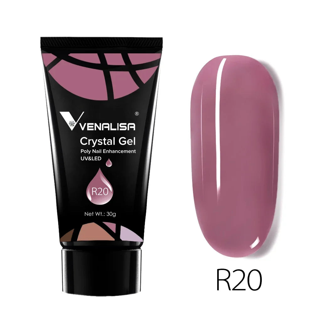 VENALISA Poly Nail Gel Nail Acrylic Gel Self Leveling Natural Pink Prolong Gel Clear Color Crystal Gel Nail Nail Art Jelly Gel.