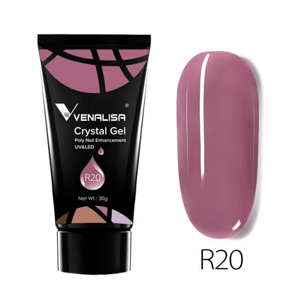 VENALISA Poly Nail Gel Nail Acrylic Gel Self Leveling Natural Pink Prolong Gel Clear Color Crystal Gel Nail Nail Art Jelly Gel.