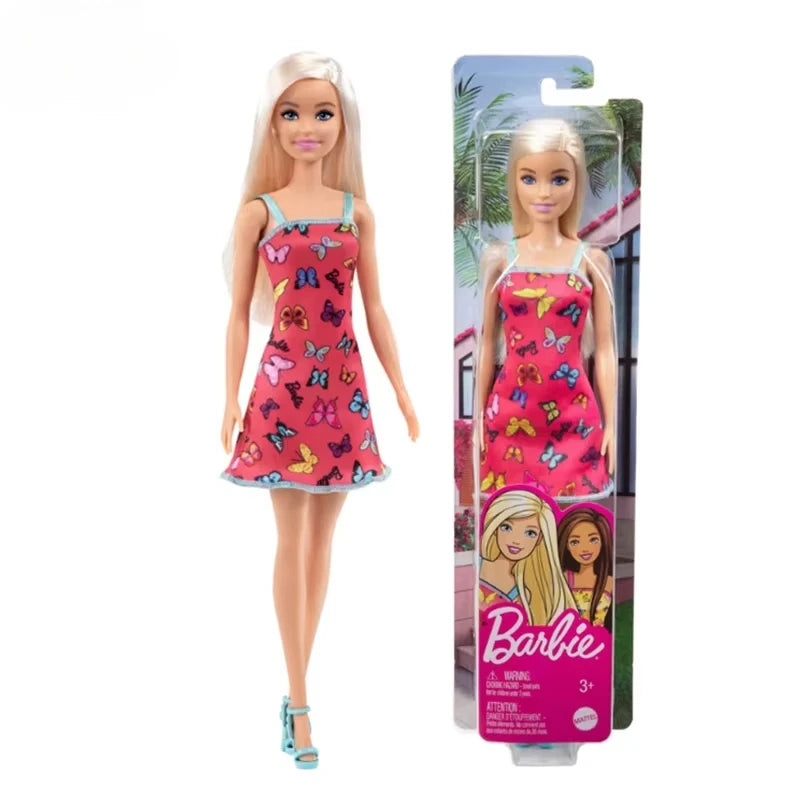 Original Barbie Fashionistas Dolls Multiple Body Shapes Skin Tones 1/6 Dress Up Accessories Kids Toys for Girls Trends Clothes.