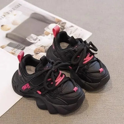 Autumn Girls Sneakers 2025 Fashion New Soft Comfortable Children Casual Shoes Non-slip Thick Soled Outdoor Kids Sports Shoes.