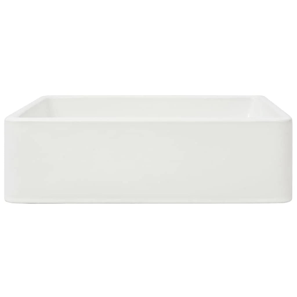 Weißes Keramikwaschbecken 41x30x12 cm, Waschbecken, Badezimmer und Küchen, Dekoartikel, Badezimmerzubehör