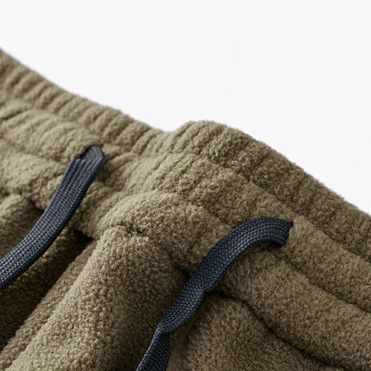 Men's Wool Sweatpants 2024 Winter New Thickened Double-Sided Fleece Casual Trousers Jogger Men's Outdoor Down Cotton Warm Pants.