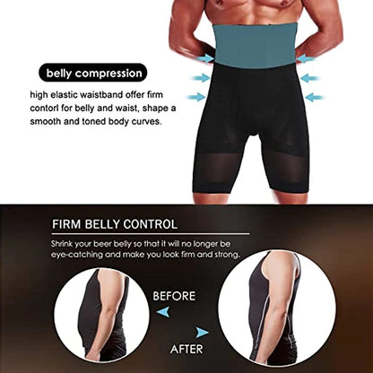 Männer Body Shaper Bauch-steuer Shorts Shapewear Bauch Gürtel Boxer Briefs Hohe Taille Abnehmen Unterwäsche Bein Kompression Höschen
