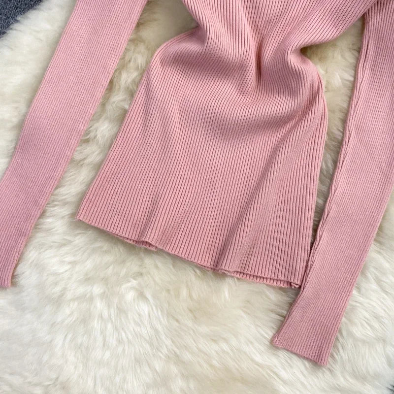 2026 neue Herbst Winter Rollkragen Langarm Gestrickte Pullover Einfarbig Multi Farbe Kaschmir Grundlegende Weiche Pullover.