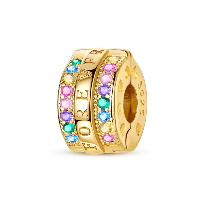 Gold Series DIY Charms Bead Original 925 Sterling Silver Inlaid Zirconium Sun Leopard Pendants Fit Bracelet Jewelry Gift Marking